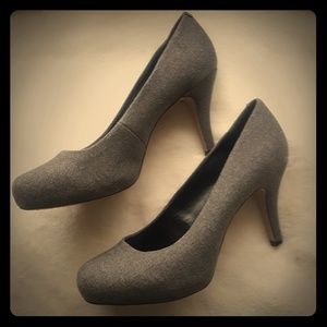 Madden Girl. Gray heels. Size 8.5